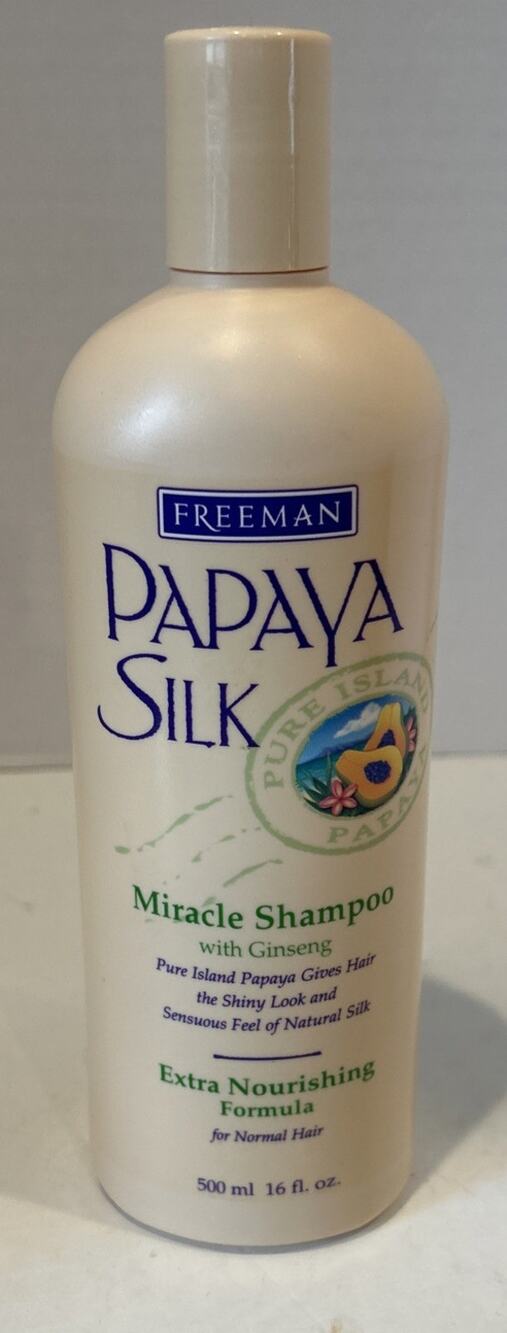 RARE- Freeman Papaya silk miracle shampoo w/ rinsing extra nourishing 16 fl oz